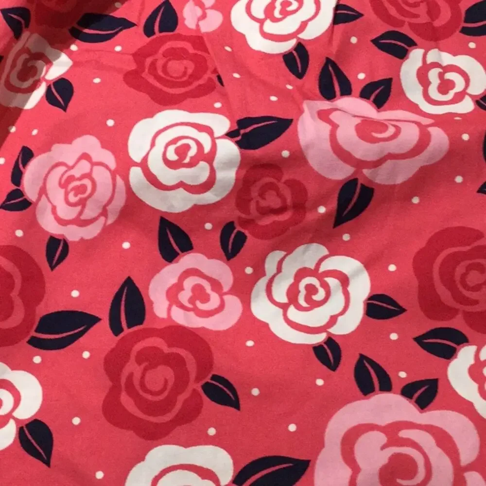 Gymboree 4t coral pink navy rose dress NWT